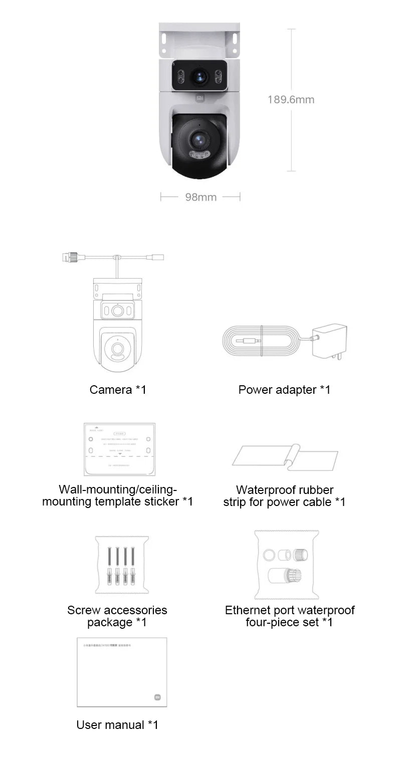 Xiaomi CW500 Dual 4MP Outdoor Camera – AI, 2-Way Audio, Night Vision