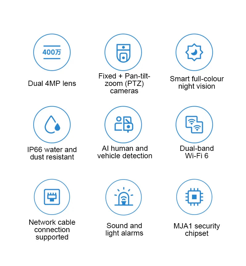 Xiaomi CW500 Dual 4MP Outdoor Camera – AI, 2-Way Audio, Night Vision