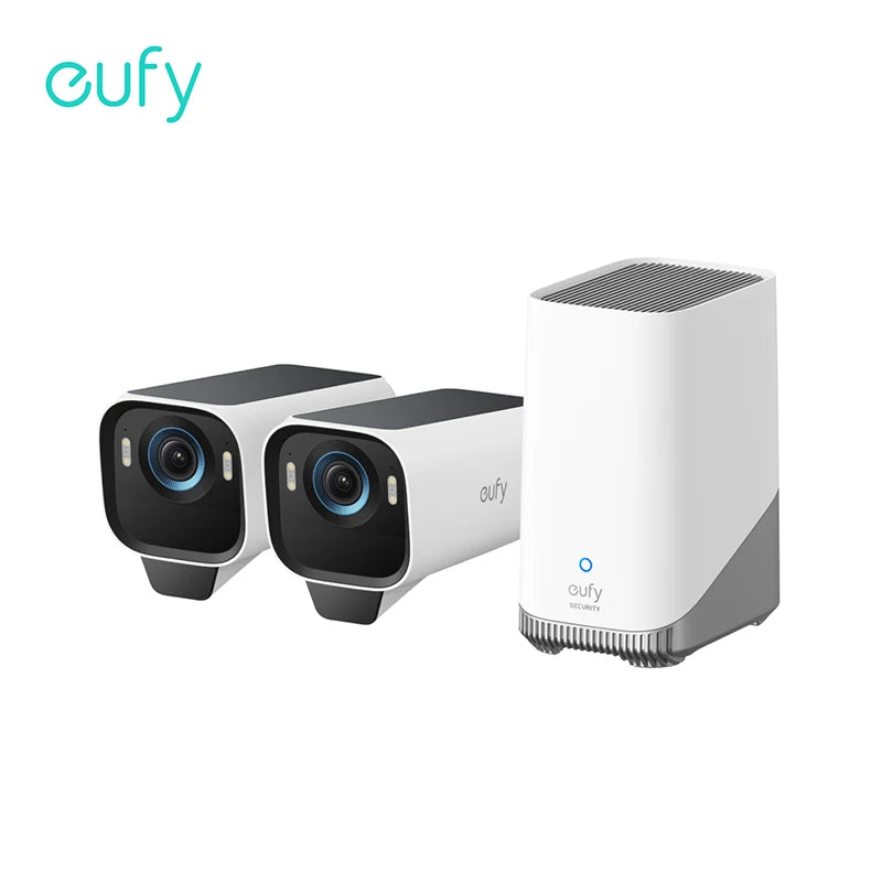 eufyCam S3 Pro – 2-Cam Solar Kit, 4K MaxColor, AI Detection, Forever Power